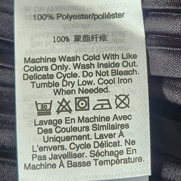 DKNY🔖NWT! Black Sleeveless Pleated Midi Dress - Size 10 - Picture 12 of 13